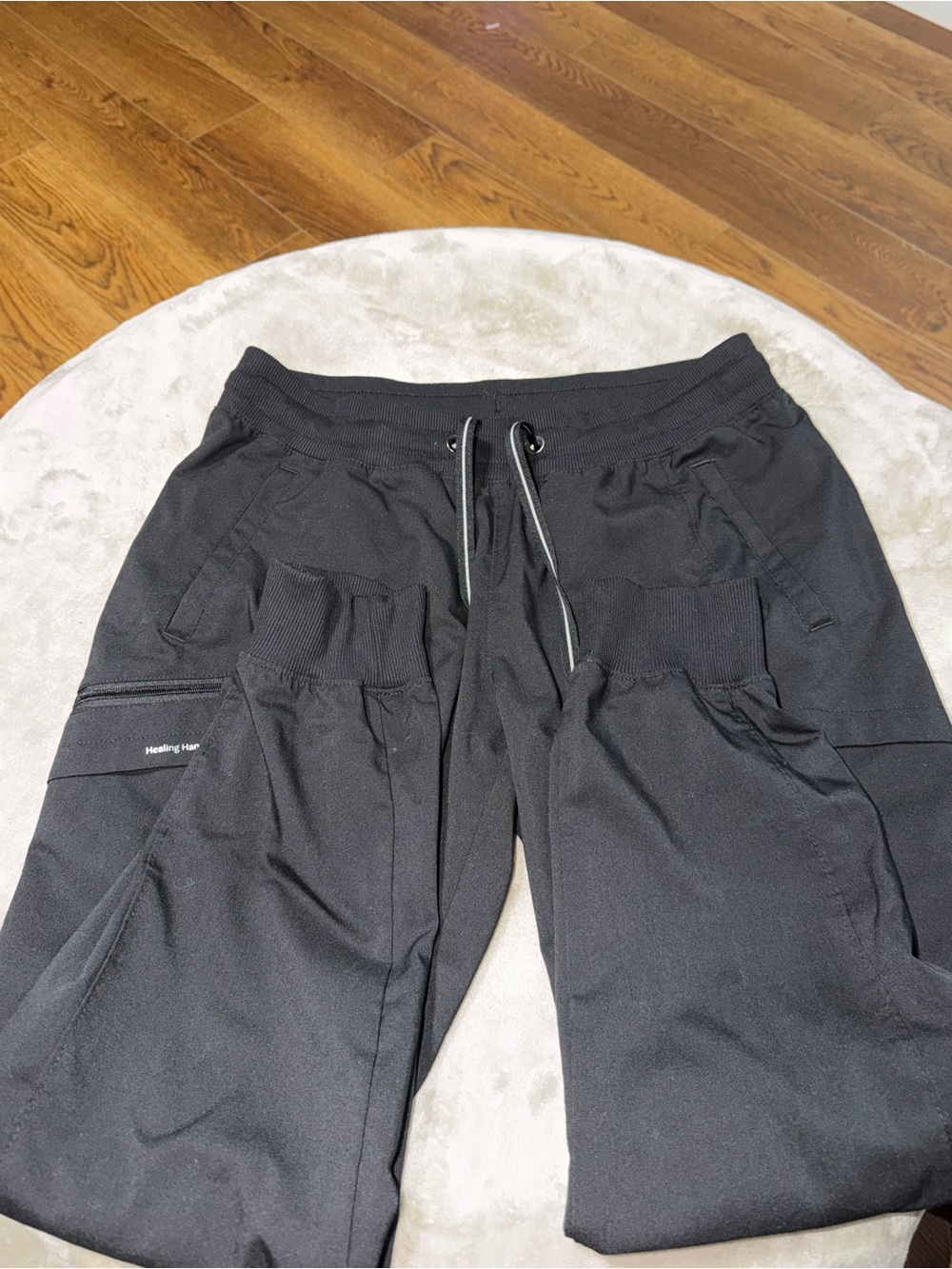 healing hands Black Men's Utility Jogger Pants with Drawstring